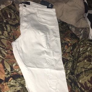 White hollister jeans size 17